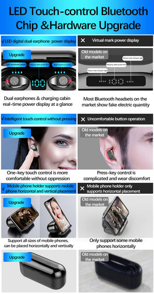 TEK F9 Wireless Earphone Headphones